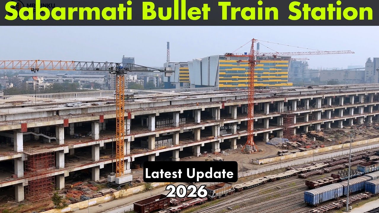 Bullet Train Station Update Sabarmati Ahmedabad Gujarat #4k 