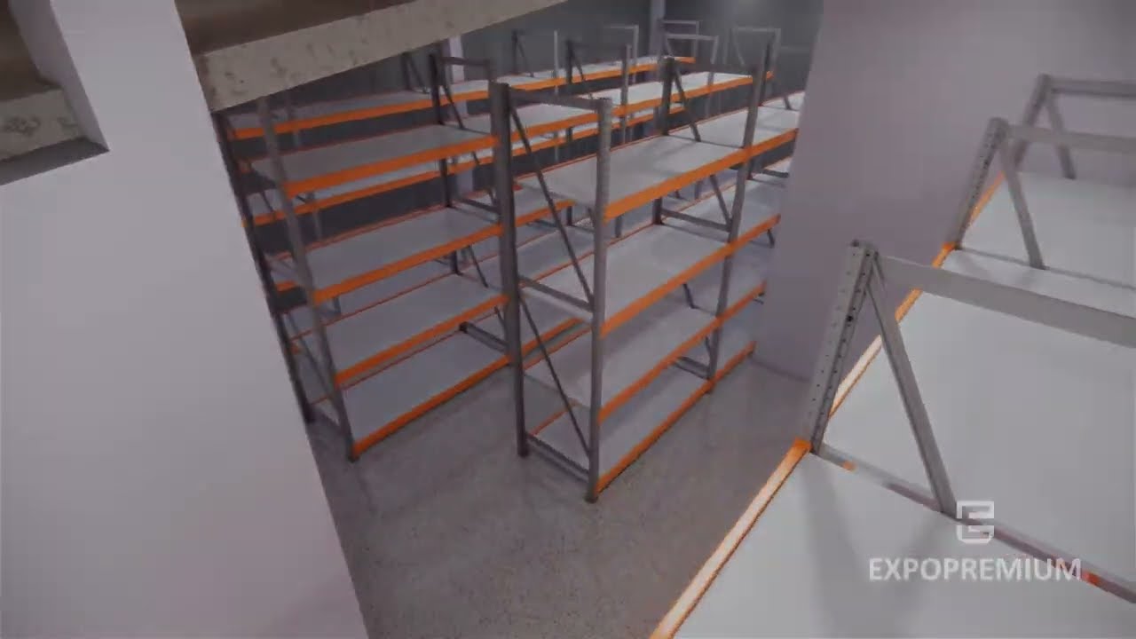 Projeto de loja 3D - Prateleiras para Estoque