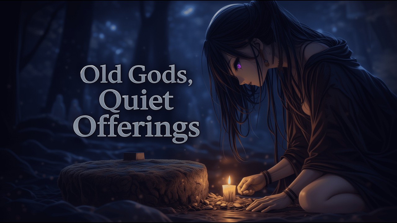 Dark Folk Witch Song | Old Gods, Quiet Offerings (Lyrics Video)