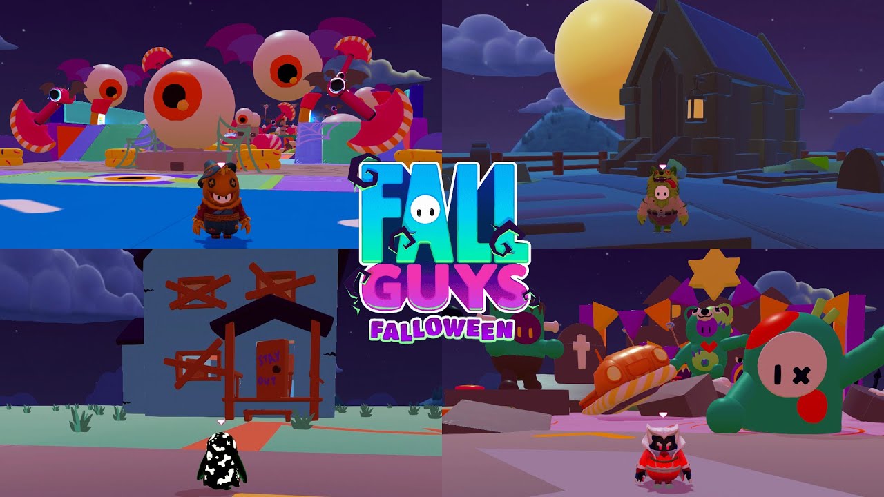 Fall Guys | Insane HALLOWEEN Creative Maps