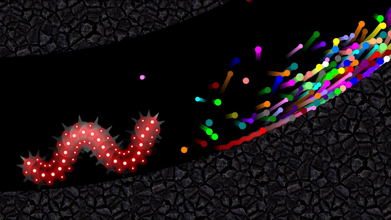 Escape from the Magnetic Worm - Survival Proliferation Marble Race in Algodoo