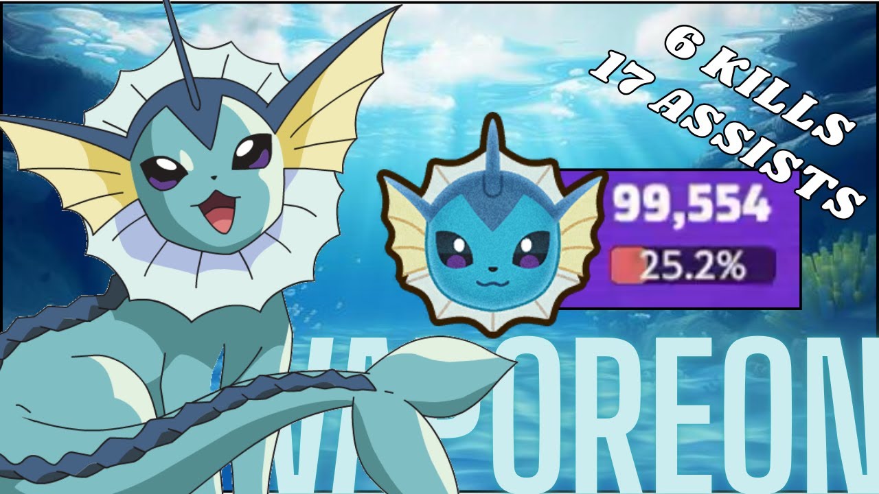 Vaporeon Is IMMORTAL and They Actually BUFFED It. BEST 0 Deaths DAMAGE BUILD.  | Pokémon Unite