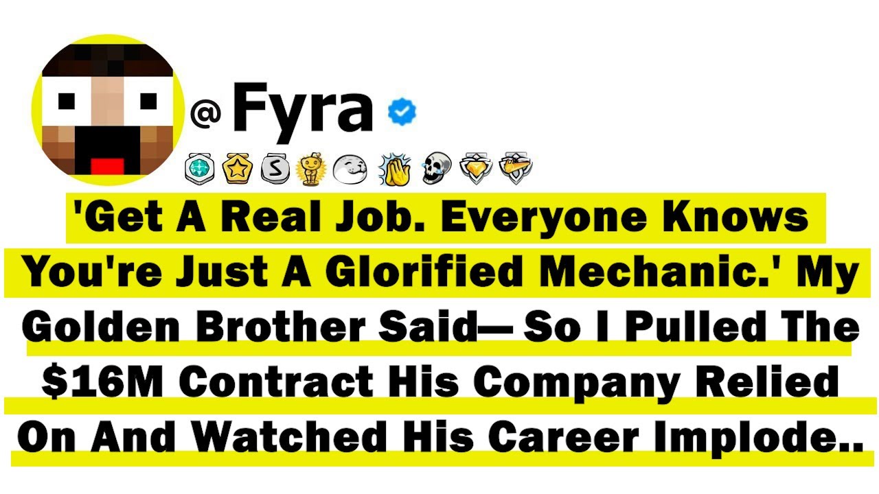 'Get A Real Job  Everyone Knows You're Just A Glorified Mechanic ' My Golden Brother Said— So I Pull