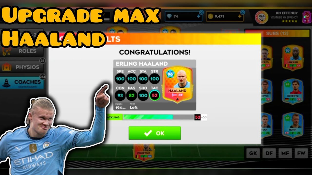 DLS 25 - UPGRADE MAX ERLING HAALAND DREAM LEAGUE SOCCER 2025 🔥🔥🔥