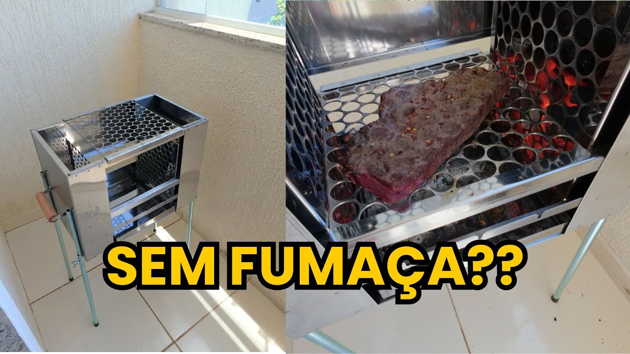 Churrasqueira de carvão para apartamento. SEM FUMAÇA?