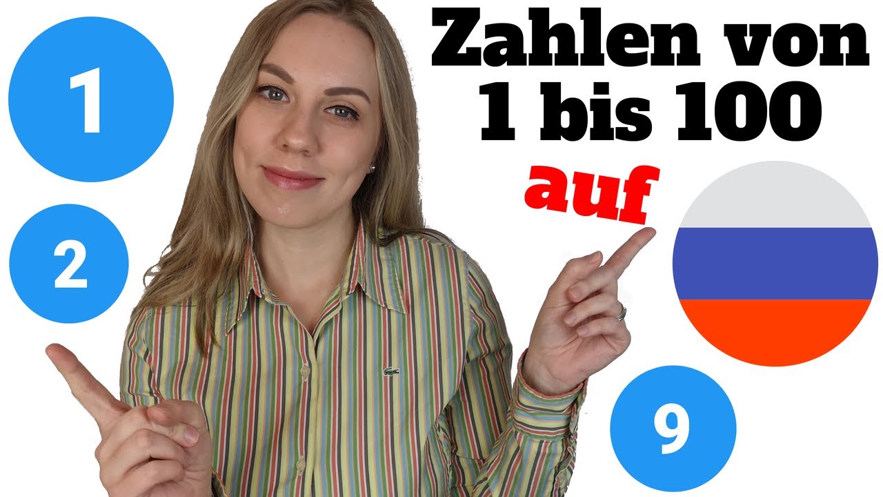 Russisch zählen lernen - Zahlen von 1 bis 100