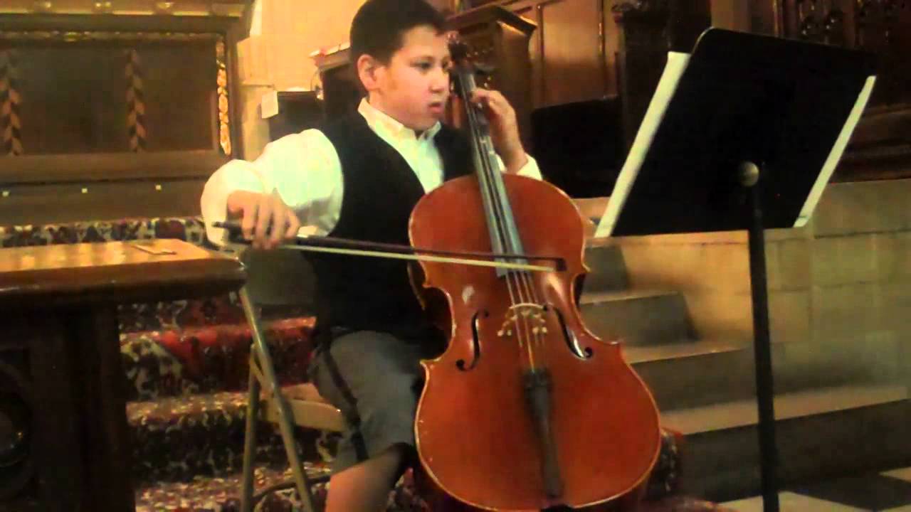 Aiden on Cello - Allegro from Sonata in E minor, Op. 38, No. 1, Bernhard Romberg (1767-1841)