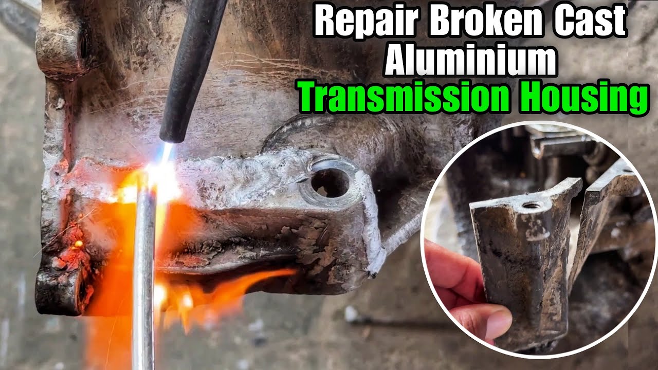 Repair BROKEN Cast Aluminum Transmission Housing | Stick Welding Aluminum