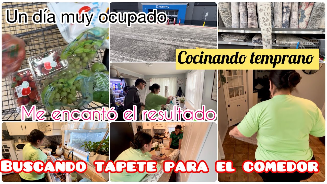 Un día muy ocupado/buscando tapete para el comedor/me encantó 