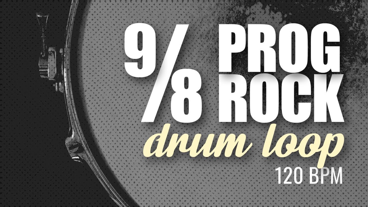 9/8 Progressive Rock/Metal Odd Time Groove - Drum Loop 120 BPM (high-quality sound)