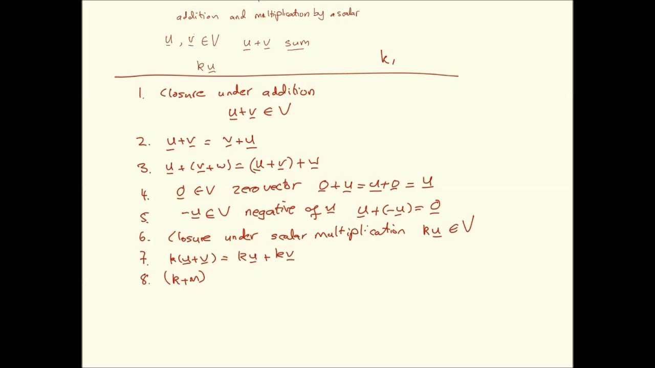 Elementary Linear Algebra  Lecture 24 - General Vector Spaces (part 1)