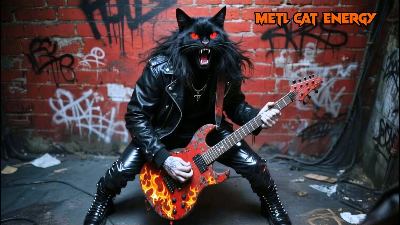 Fierce Metal Cat Energy – Downtuned Riffs & Thunderous Fury | Heavy Instrumental Music