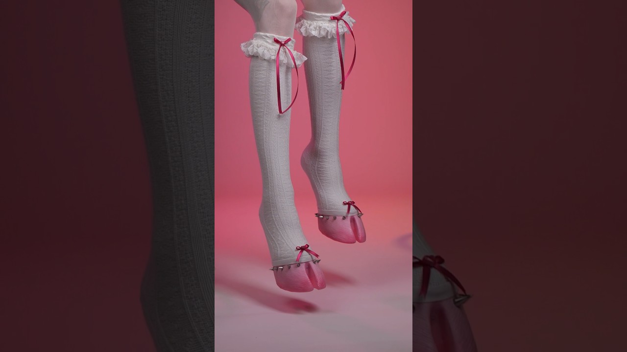 I made hoof shoes for Valentine&rsquo;s Day 🩷🤍 #costumedesign #cosplay #hooves #valentinesday