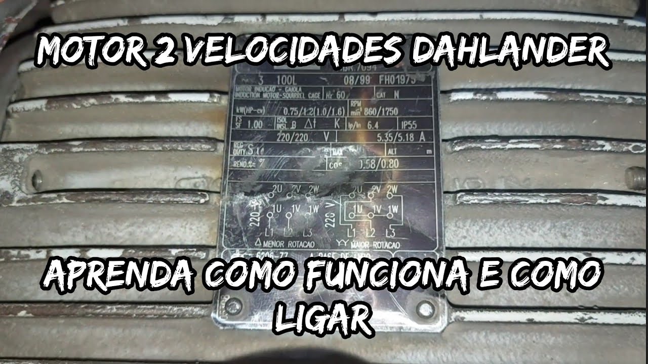 Como ligar um motor elétrico de 2 Velocidades DAHLANDER e como FUNCIONA