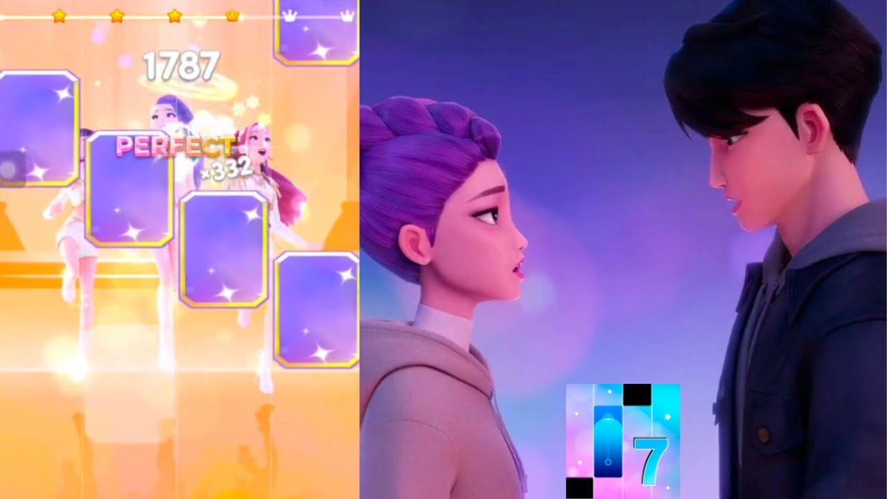 Rumi & Jinu - Free in Piano Tiles 7 | KPop Demon Hunters