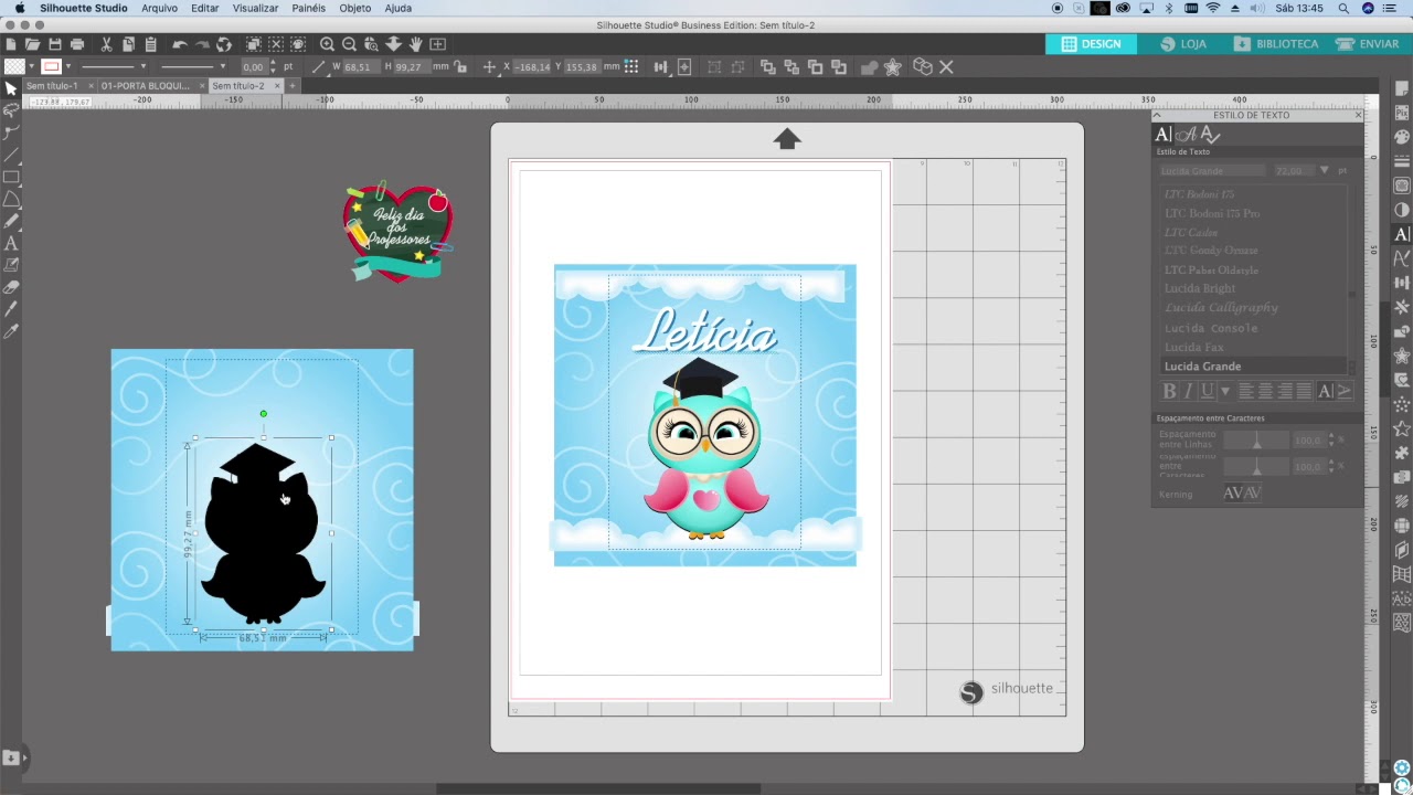 TUTORIAL - Silhouette Studio Criando Capa de Bloquinho - Jessica Mateus