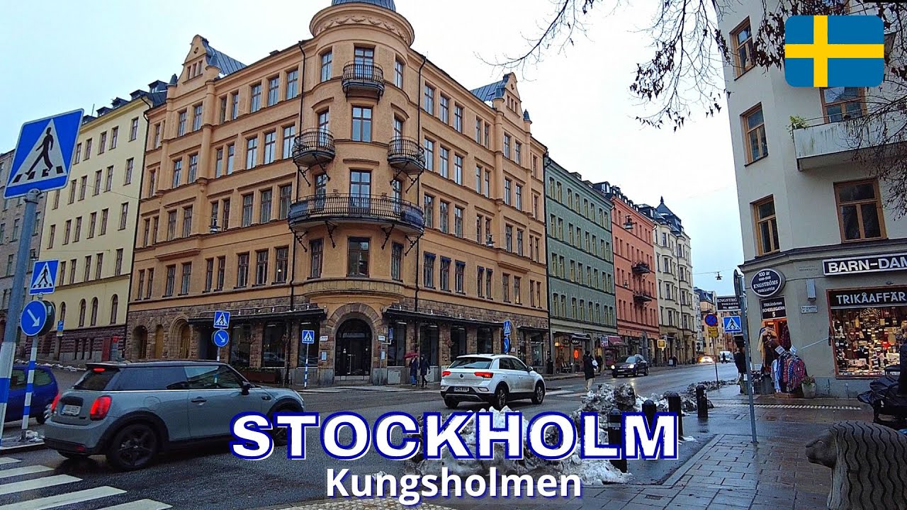 Kungsholmen, Stockholm - Virtual Walking Tour in 4K - November 2022 - Sweden