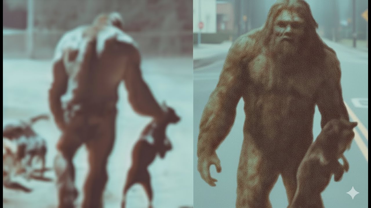 BIGFOOT CAUGHT on CCTV Stealing DOG | Shocking Close-Up Sasquatch Encounter