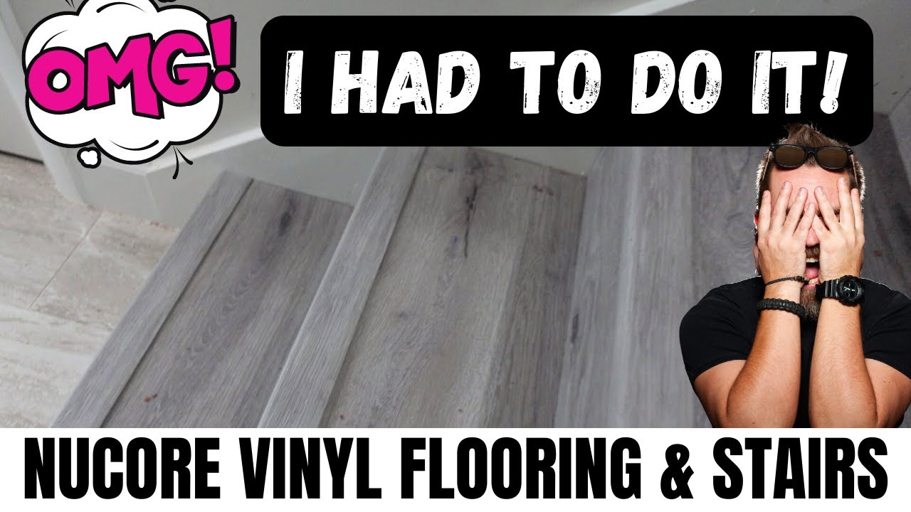 NUCORE VINYL FLOOR AND STAIRS / PALM CITY FLORIDA / WHITE PEWTER NUCORE LUXURY VINYL PLANK FLOORING