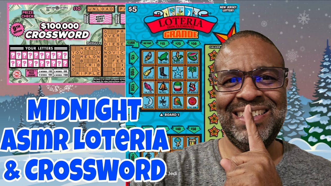 ASMR STYLE Loteria & CROSSWORD SCRATCH OFF TICKETS | Full Play #crossword #asmr #asmrsleep
