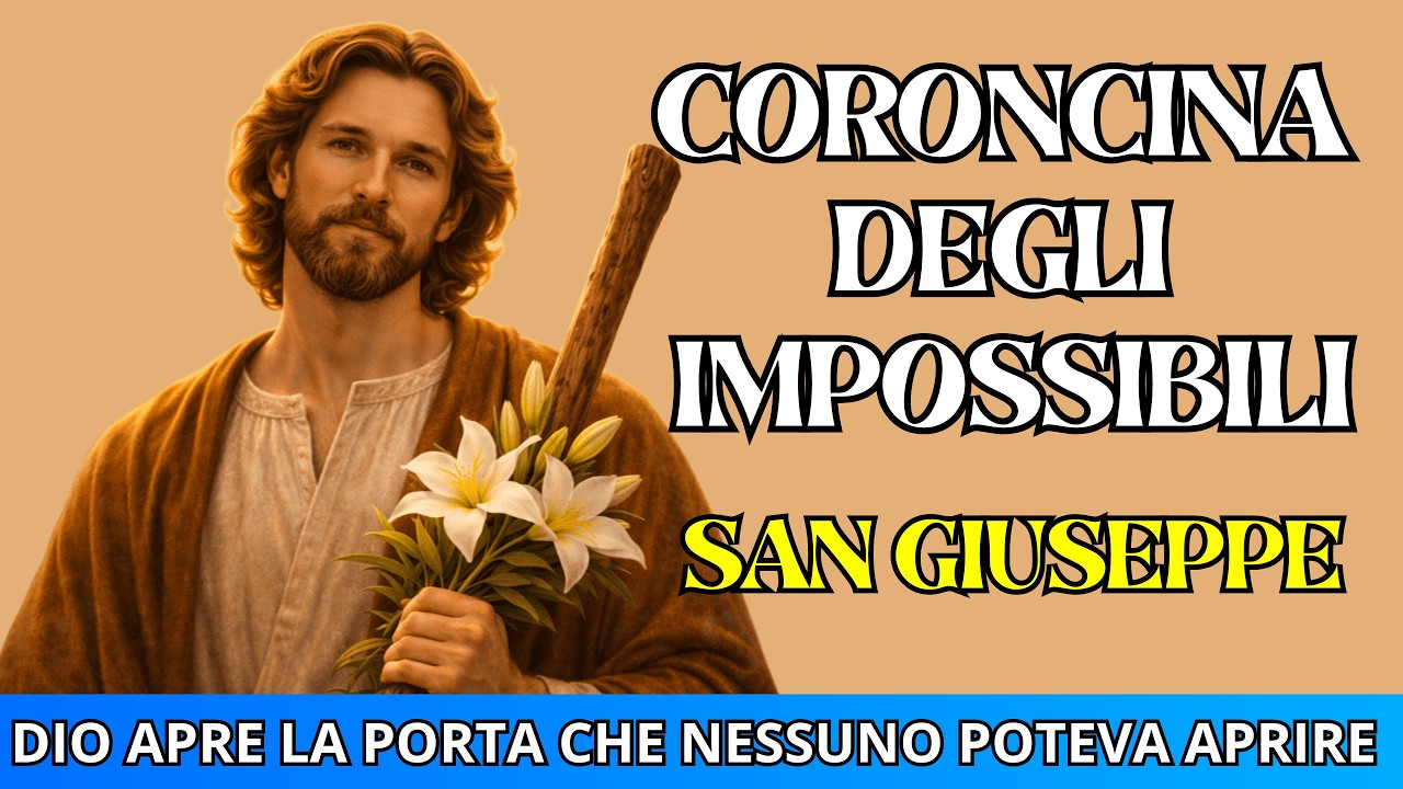 SAN GIUSEPPE | CORONCINA DEGLI IMPOSSIBILI – DIO APRE LA PORTA CHE NESSUNO POTEVA APRIRE