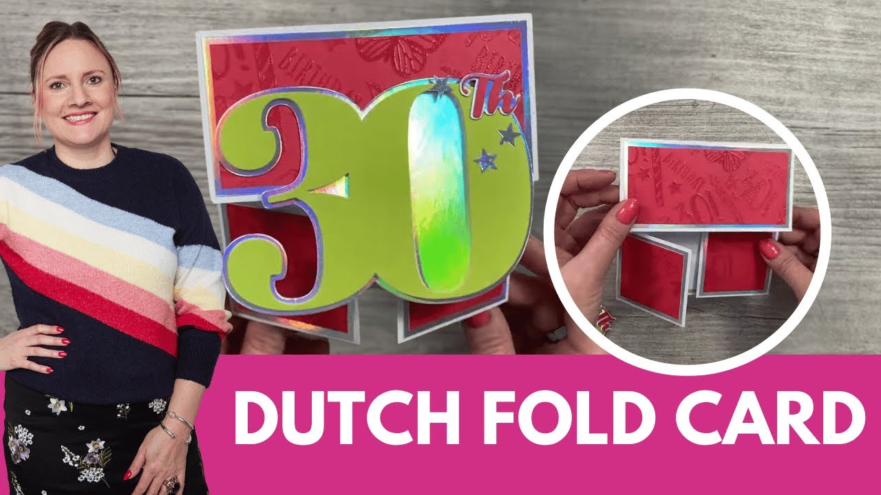 DUTCH FOLD CARD with Small Numbers - Sam Calcott uses Creative Card Products New Collection!