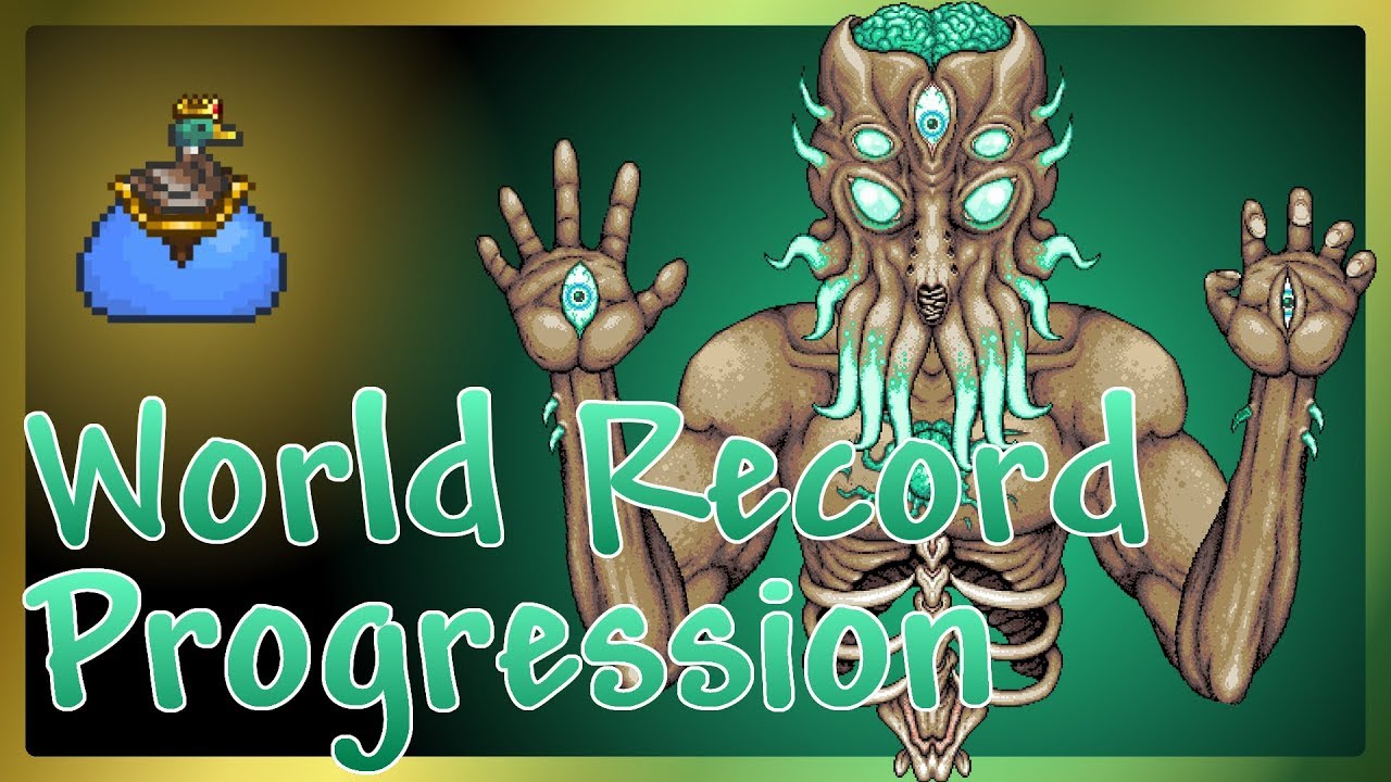 The World Record Progression of Terraria Moon Lord any% (Speedrunning)