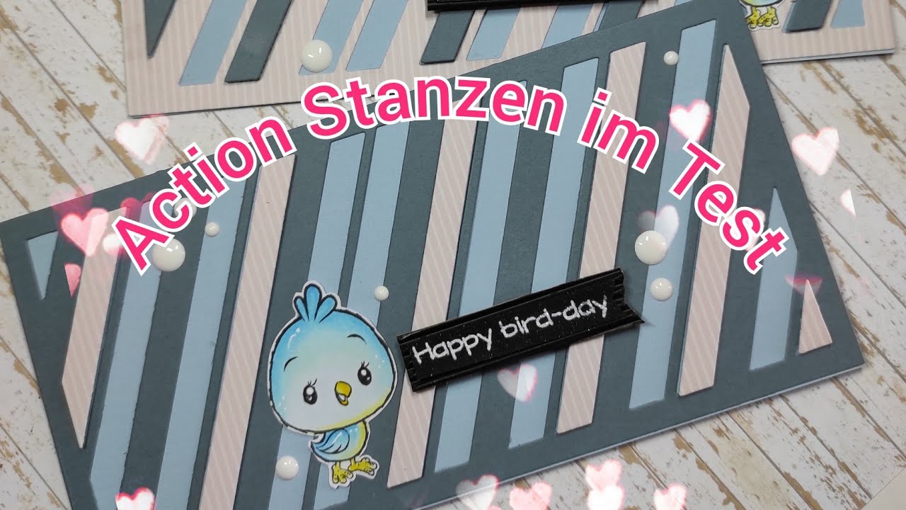 💕🍀 Slimline Karten mit den neuen Action Stanzen 💕🍀