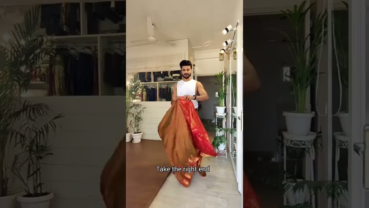 How to Wear Dhoti With Saree, STYLE 3. 