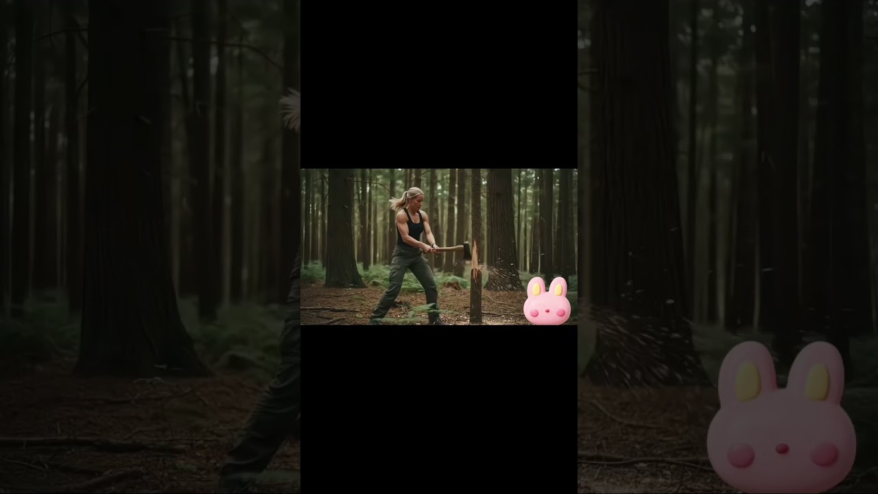 Silent Survival | Woman Builds a Wooden Cabin Alone in the Forest part1