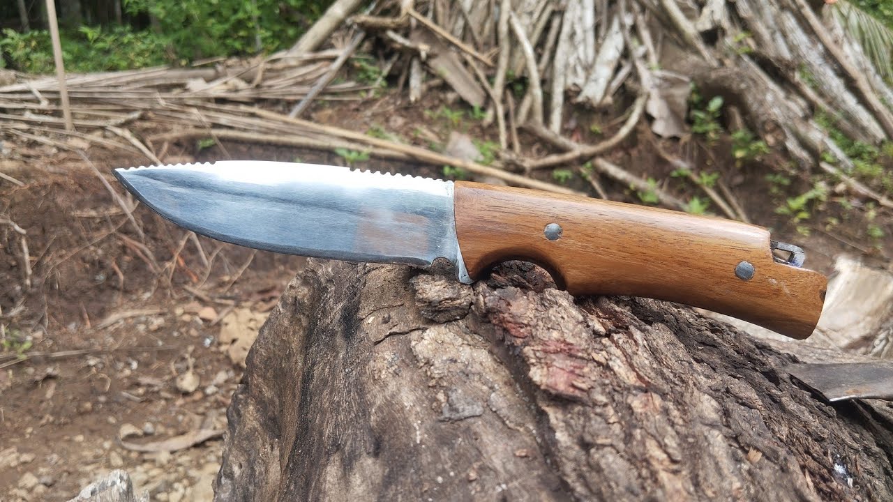 Membuat pisau survival super tajam dari bearing 