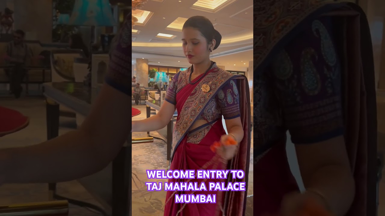 WELCOME ENTRY TO TAJ MAHAL PALACE HOTEL MUMBAI #india #travel #tajmahal #mumbai #colaba #travelvlog