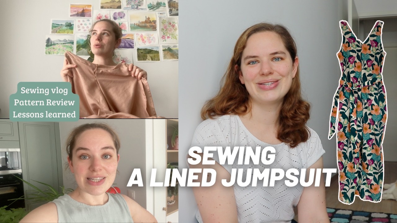 Sewing a fully lined jumpsuit - Sew with me