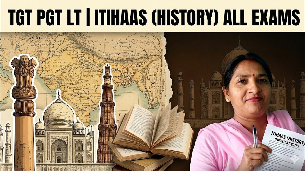 TGT PGT LT ggic मैं पूछे गए इतिहास के महत्वपूर्ण क्वेश्चन भाग 1