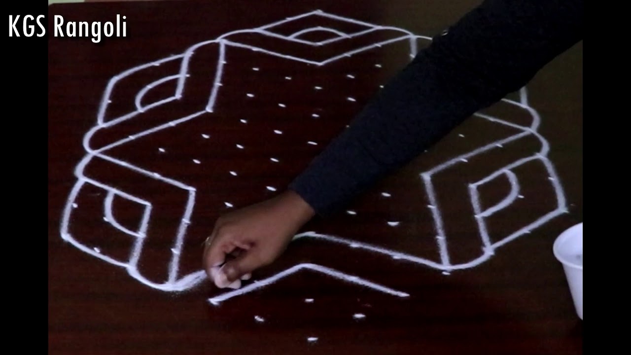 Simple Rangoli with 13x7 Dots | Daily Kolam | Festive Kolam | Kolam | Make Rangoli | KGS Rangoli