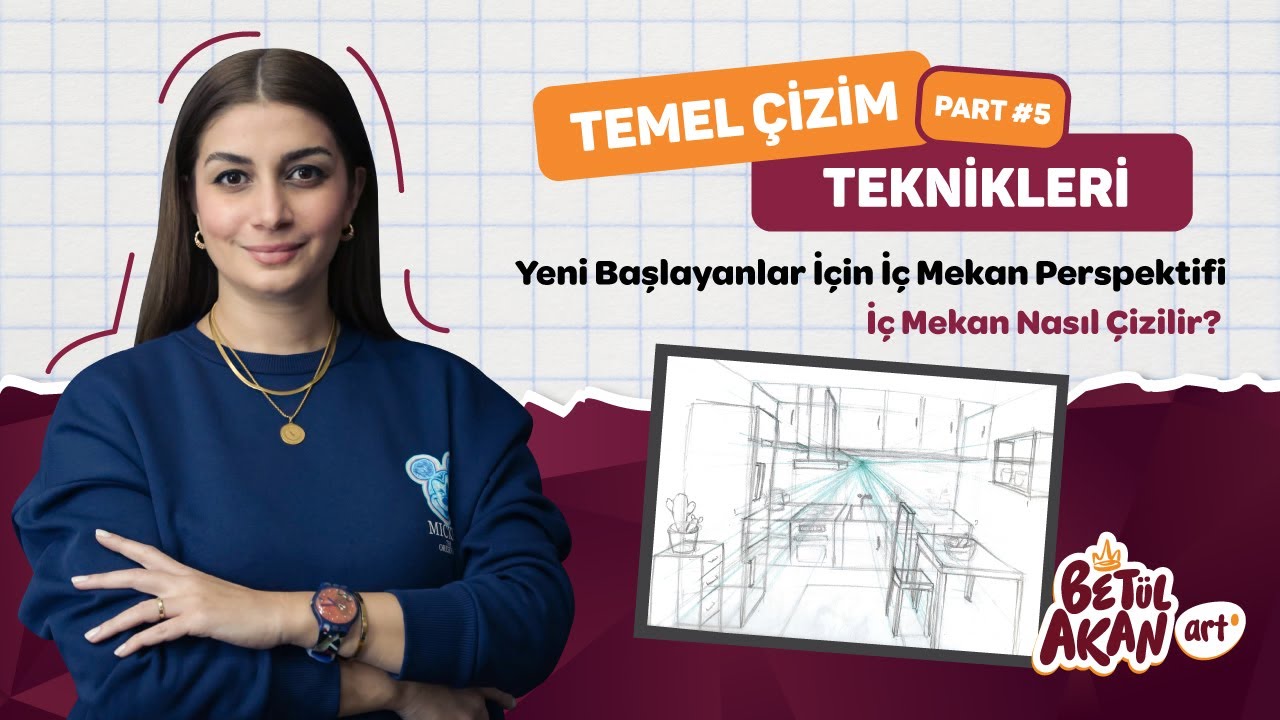 Temel Çizim Teknikleri - Yeni Başlayanlar İçin İç Mekan Perspektifi. İç Mekan Nasıl Çizilir?