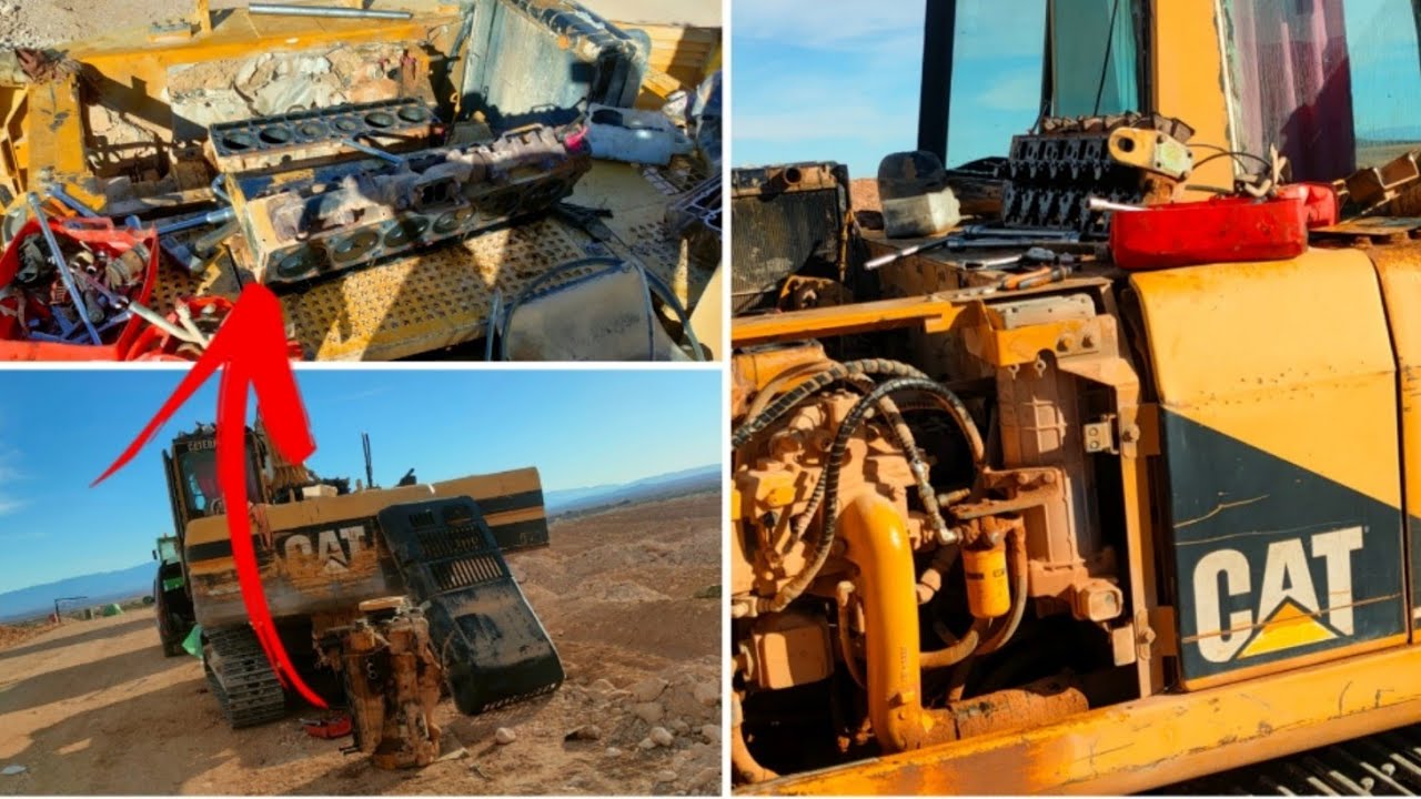 من مشكل بسيط إلى مشكل كبير اللي يقدر تفتح عليه الموطور #enginerepair #truckrepair # caterpillar