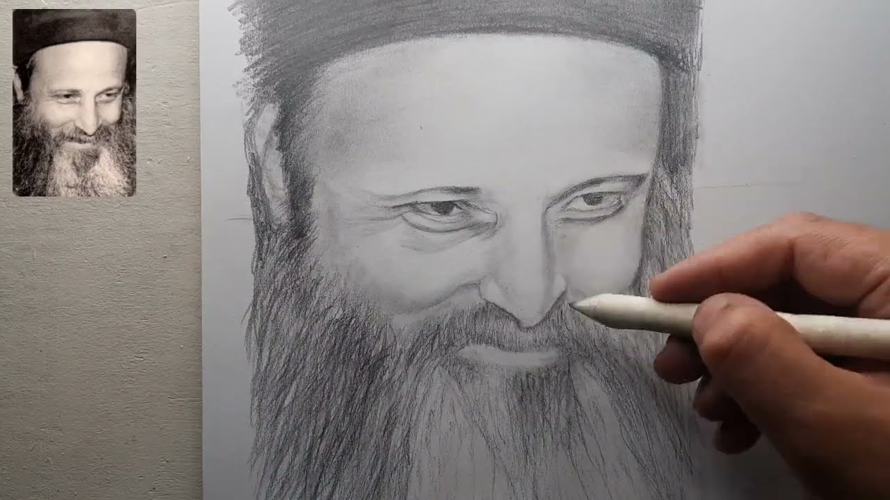رسم ابونا بيشوي كامل   Drawing of our father Bishoy Kamel