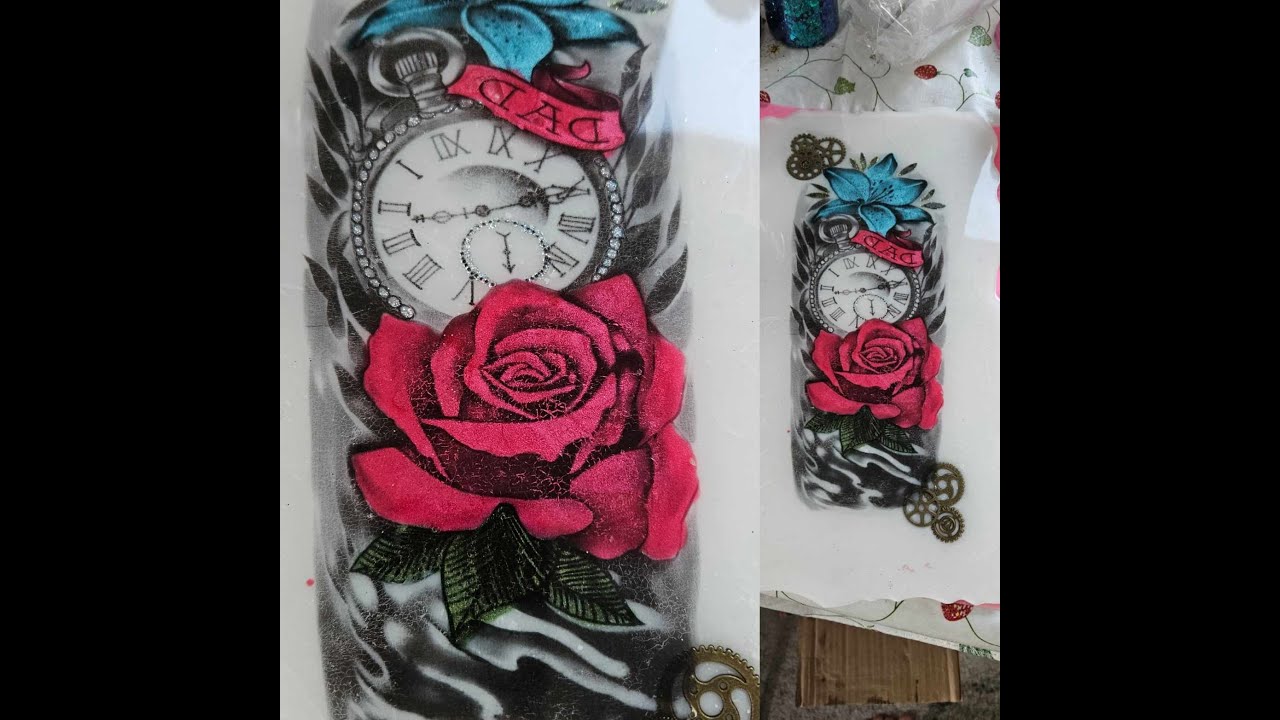 #60 A Different Way To Use Temporary Tattoos And Paint On Resin