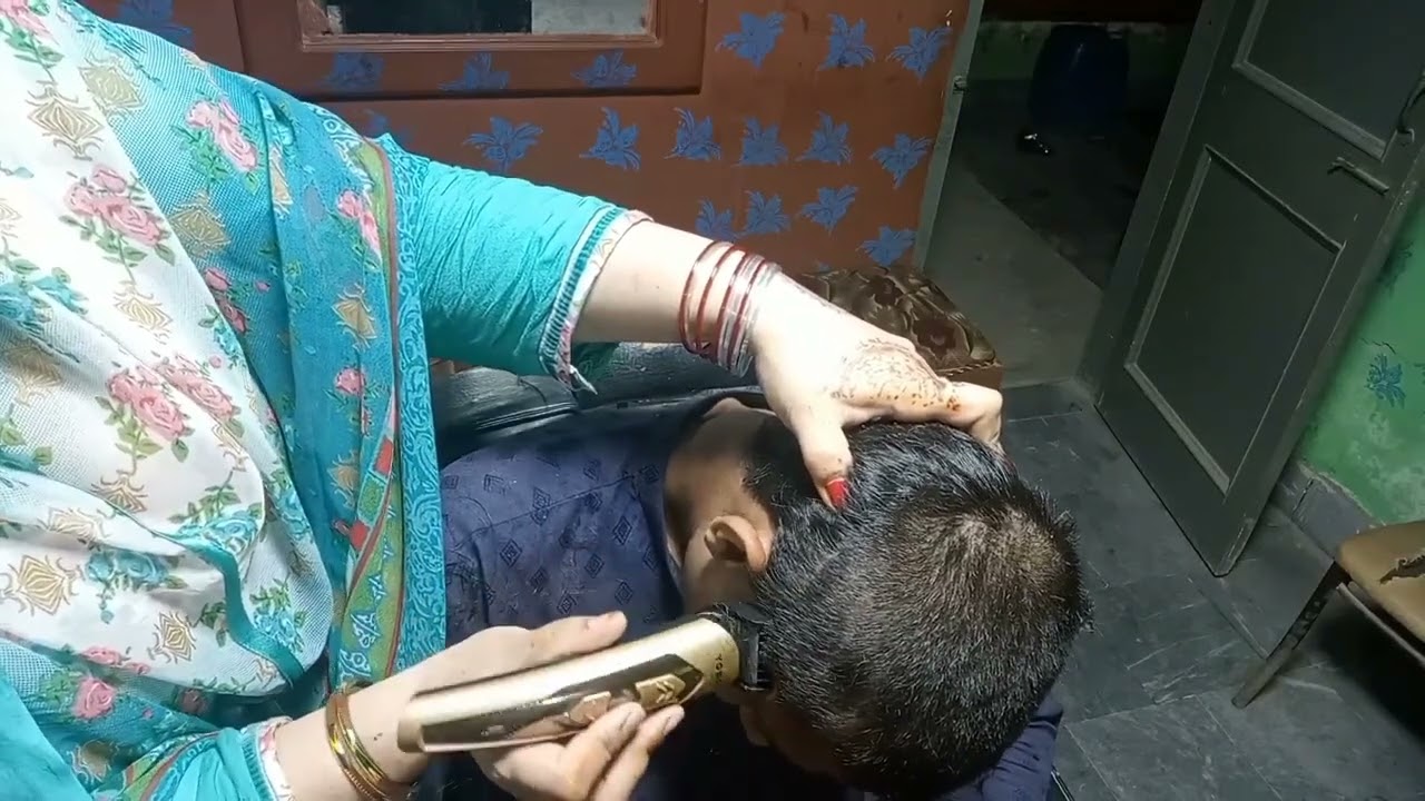Machine ke sath ful head shave vlog 66