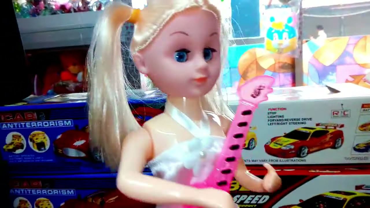 Chinafake Musical Dancing \t bump n go Girl Doll Toy on low battery | bump and go Toy On Low Battery