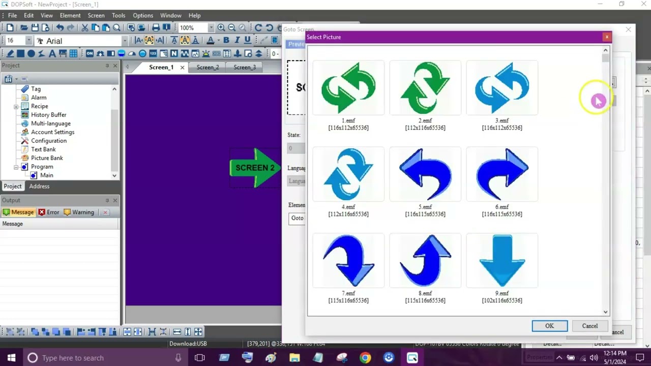 How to Create a NEW SCREEN in DELTA  DOPSoft HMI SOFTWARE #delta #hmi