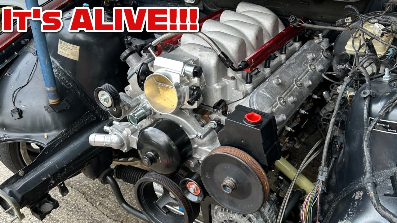 My super BUDGET LS SWAPPED E36 fires up!