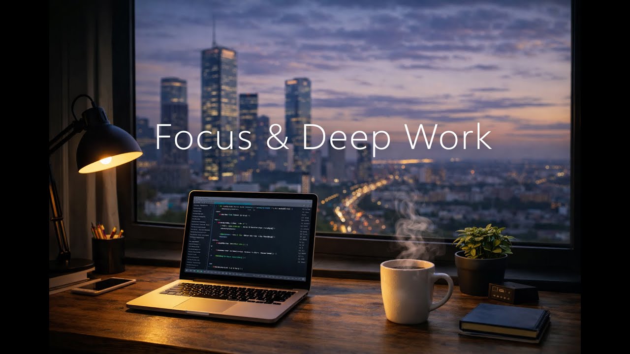 City Lights Flow 🌆 Lofi Hip Hop for Deep Work & Coding (Melancholic Piano)