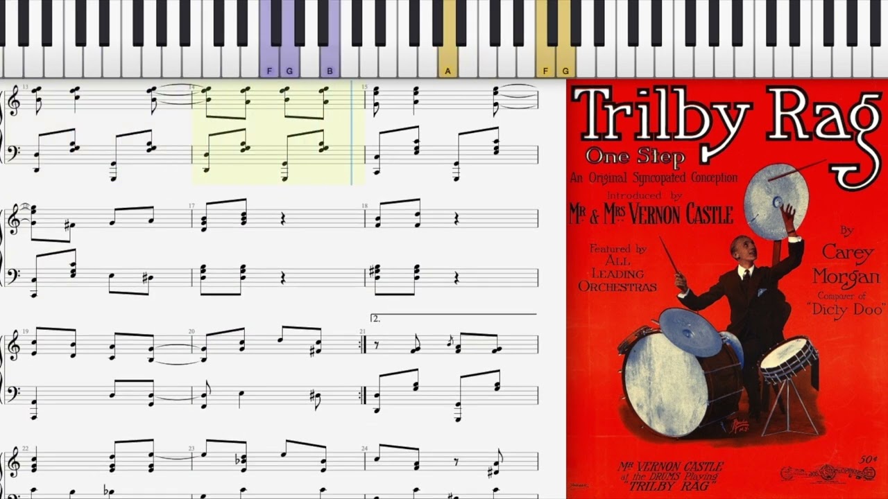 Atlanta Rag [aka Trilby Rag] by Carey Morgan (1915, Ragtime piano)