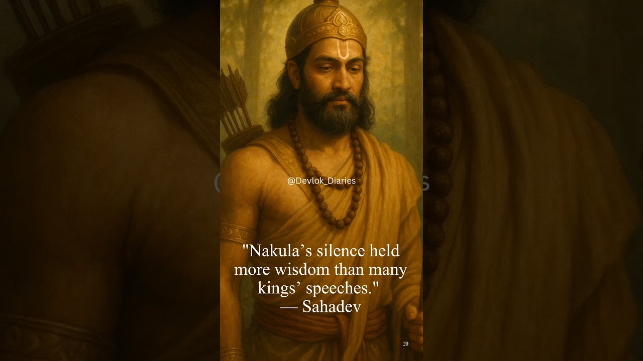 Nakula&rsquo;s Silent Wisdom!#Nakula #Mahabharat #WisdomQuotes #SanatanDharma