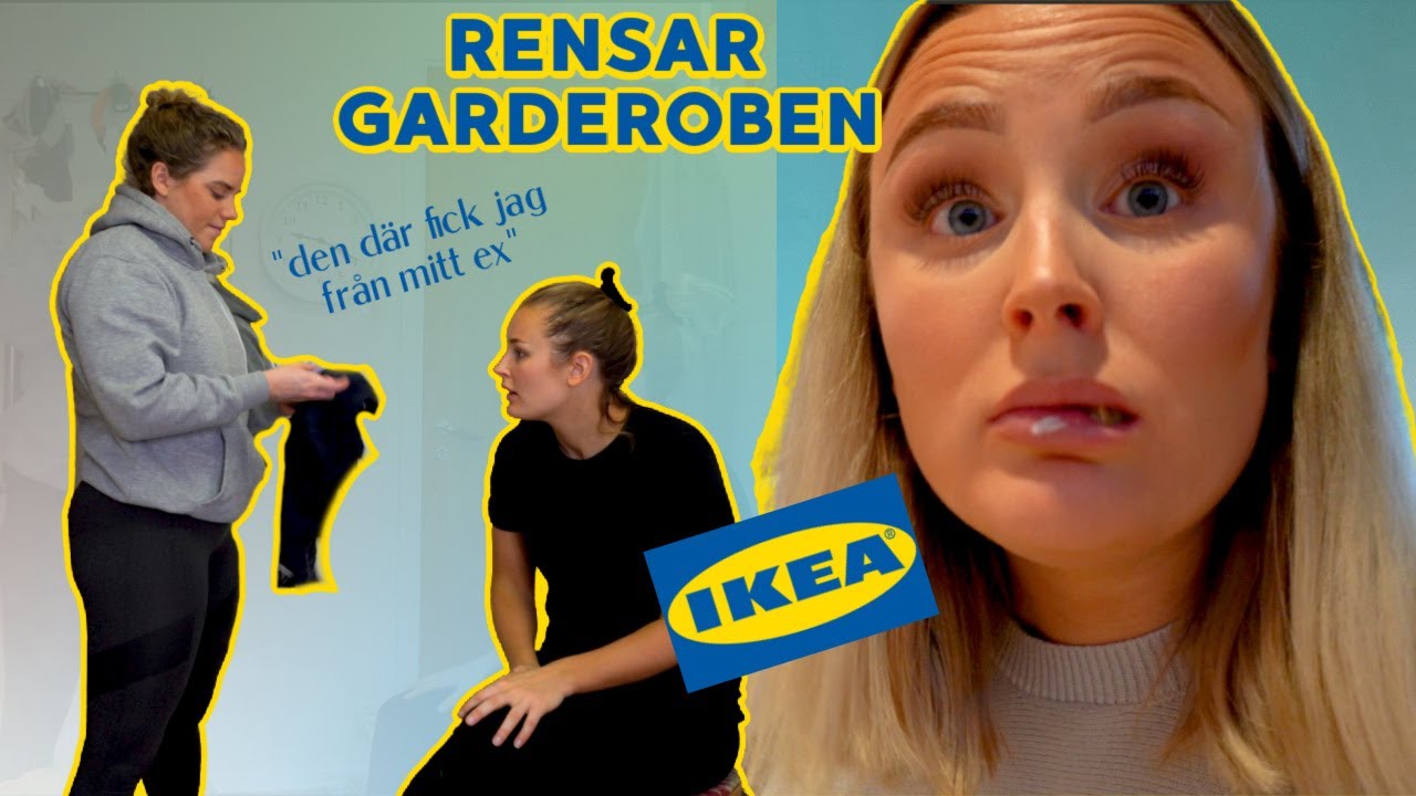 RENSAR GARDEROBEN & BESÖKER IKEA | FLYTTVLOGG #2