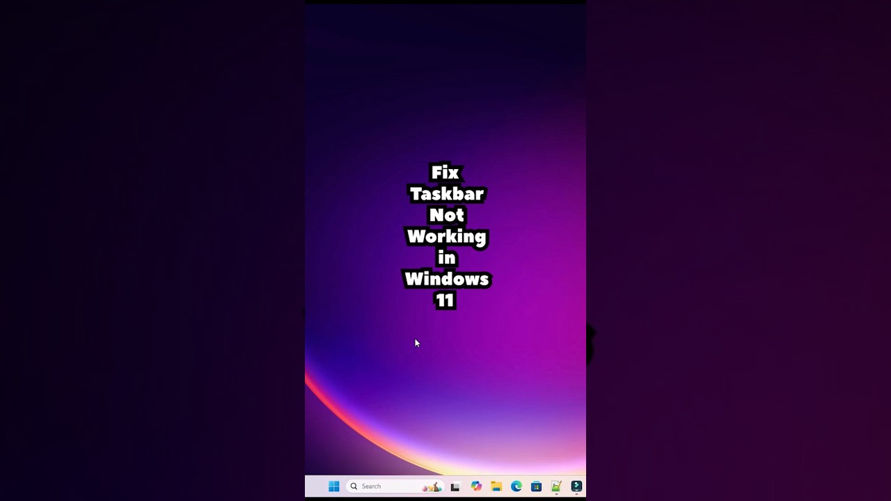Fix Taskbar Not Working in Windows 11