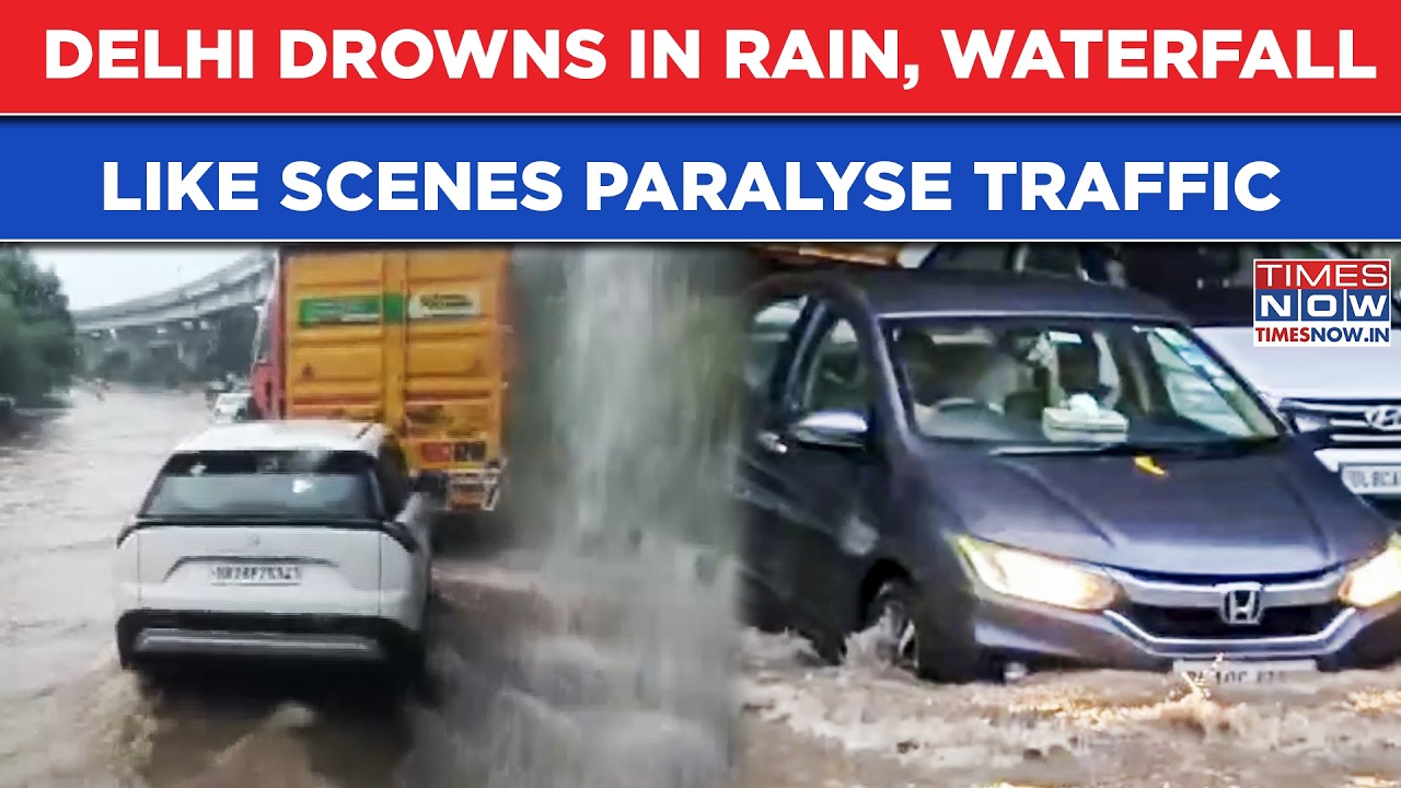 Delhi Under Red Alert As Heavy Rains Flood Roads, Disrupt Flights; IMD Warns Of Storms As...