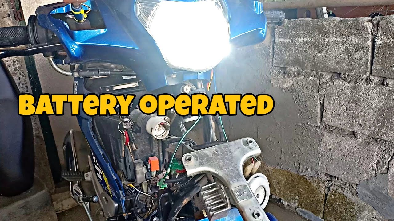 Paano mag battery operated ng motor | suzuki smash 115